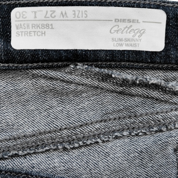 DIESEL Jeans RK881 Indigo Getlegg Slim Skinny 27 - Picture 7 of 8